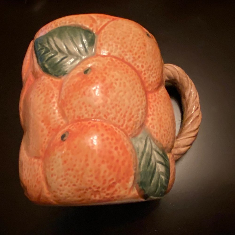 Vintage Fitz & Floyd 3D Oranges Themed Japan Mug Cup